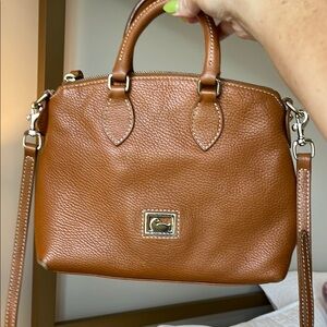 Dooney & Bourke Brown Leather Crossbody Satchel